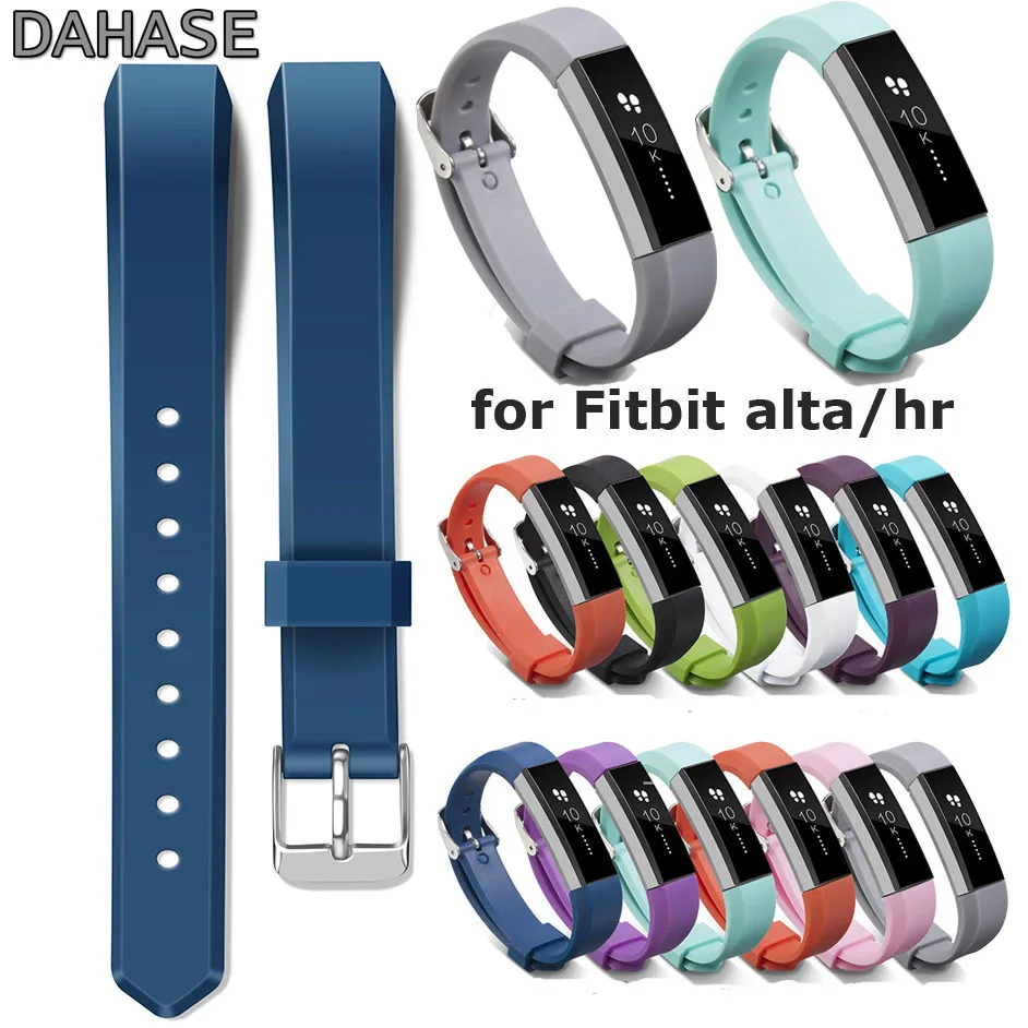 Гладкий силиконовый ремешок для часов Fitbit Alta сменный ремешок для часов Fitbit Alta HR Браслет спортивный ремешок Блестящий Браслет