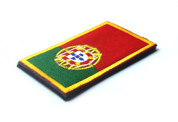 Таможня Португалия флаг страны патчи Крюк &amp Петля вышитые тактический военный