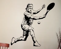 wall sticker tennis custom wall decoration boys sports poster vinyl kids art mural sticker playroom decel j147