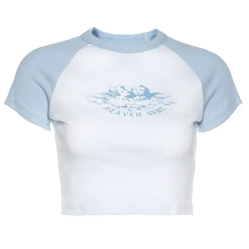 Женская футболка с коротким рукавом и принтом Ангел|Футболки| |