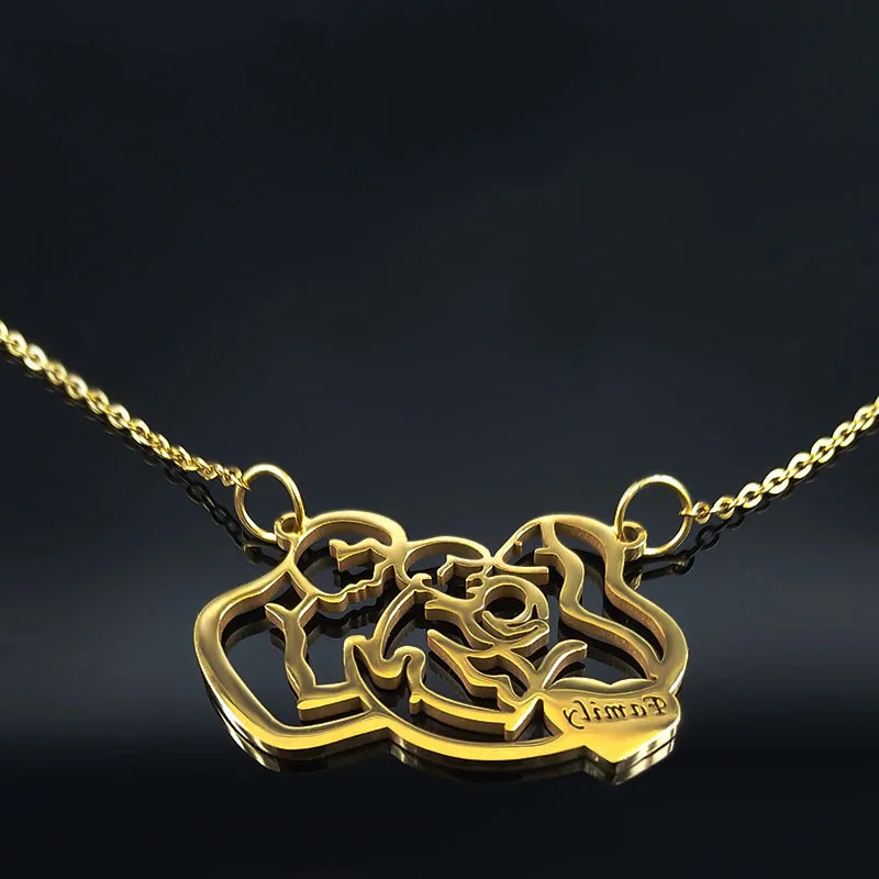 Женское Ожерелье из нержавеющей стали ожерелье золотого цвета с изображением