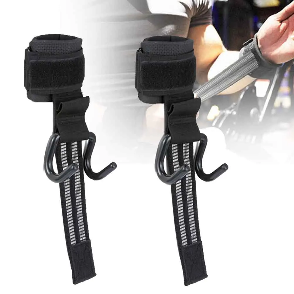 1 Pair Wrist Strap Supporting Cross Training Weight Lifting Hook Pull-up Gym Exercise Anti Slip Strength Heavy Duty Deadlifts | Спорт и