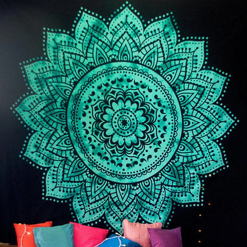 Indian Mandala Printed Boho Home Decor Tapestry Wall Hanging Curtain Sheets Picnic Blanket Hippie Macrame Psychedelic | Дом и сад