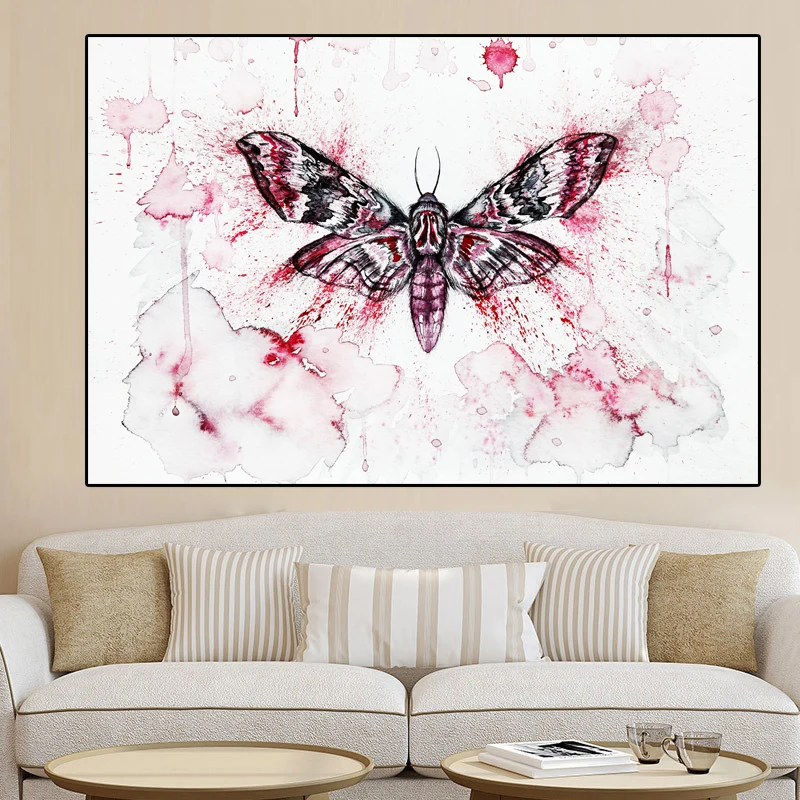 Акварель животное искусство бабочка и абстрактная птица стены гостиной домашнее