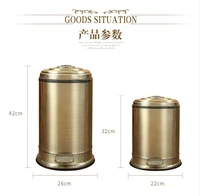 Europe luxury foot pedal metal trash bins recycle bin trash bag holder trash can waste bin for home decoration LJT001b