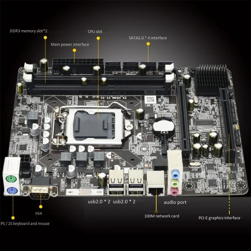 P55 2 Channel Motherboard P55-A-1156 High Performance Desktop Computer Mainboard Cpu Interface Lga1156 | Электроника
