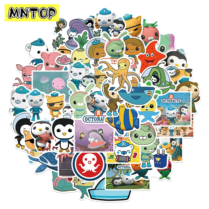 

10/30/50pcs/set The Octonauts Cartoon Anime Graffiti Stickers For Diy Luggage Laptop Case Skateboard Helmet Suitcase Phone Kids