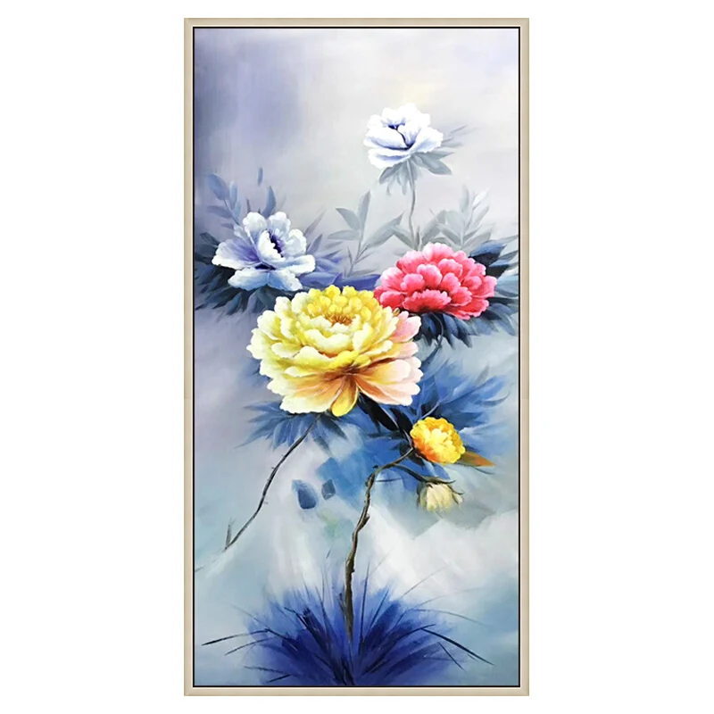 100% ручной Краски ed Абстрактная живопись цветы Картина маслом на холсте искусство