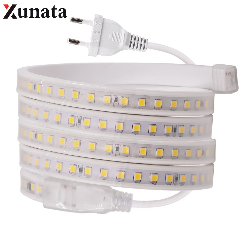 Светодиодная лента AC 220V SMD 4040 100 светодиодный s/m наружная Водонепроницаемая
