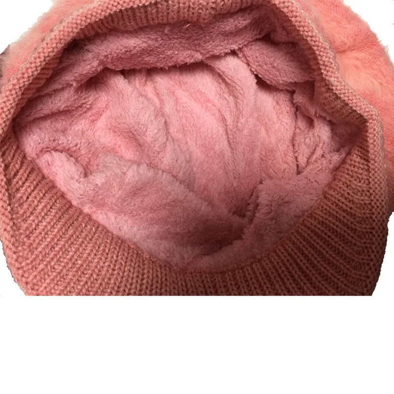 Женская зимняя шапка из кроличьего меха вязаные береты шапки жемчужные бусины