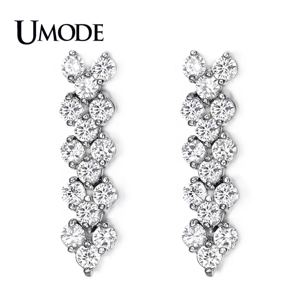 Женские длинные серьги-гвоздики с фианитом ААА + | Украшения и аксессуары