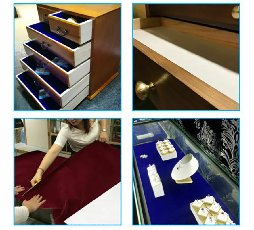 Самоклеящаяся бархатная Флокированная контактная бумага 40 см x 145 подкладка для