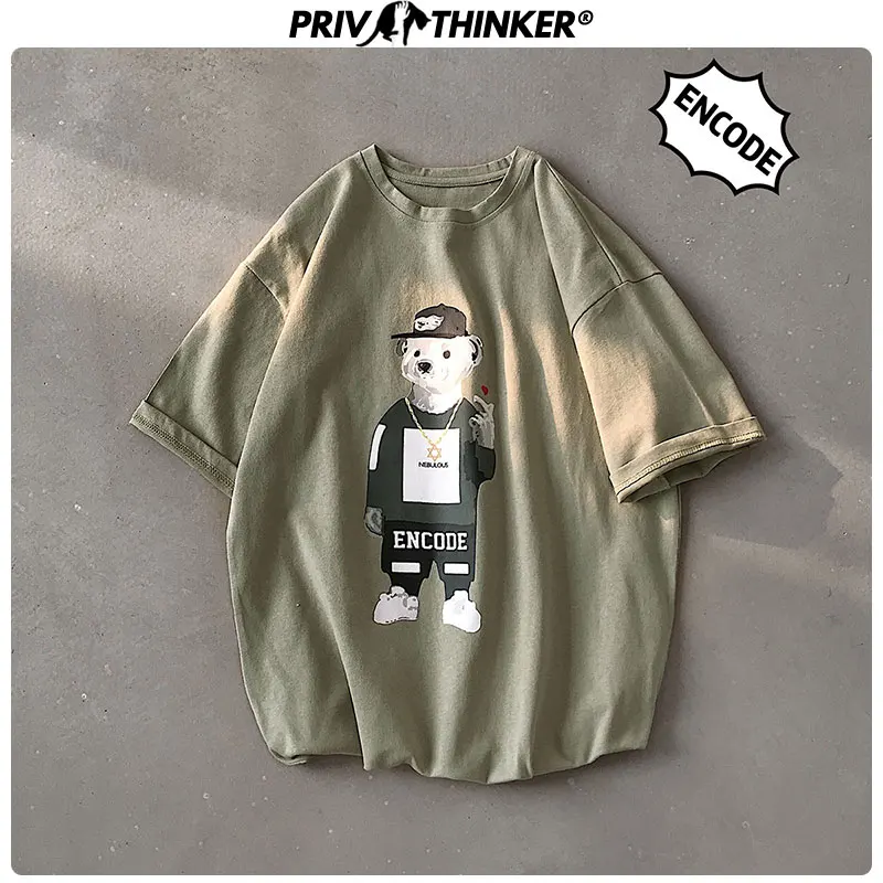 Футболка Privathinker женская летняя хлопковая свободная с принтом | Женская одежда