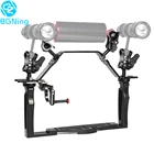 Держатель для подводной камеры SLR, алюминиевый держатель, двойной ручной лоток, кронштейн с верхней ручкой, комплект установки триггера