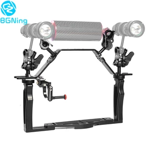 Держатель для подводной камеры SLR, алюминиевый держатель, двойной ручной лоток, кронштейн с верхней ручкой, комплект установки триггера