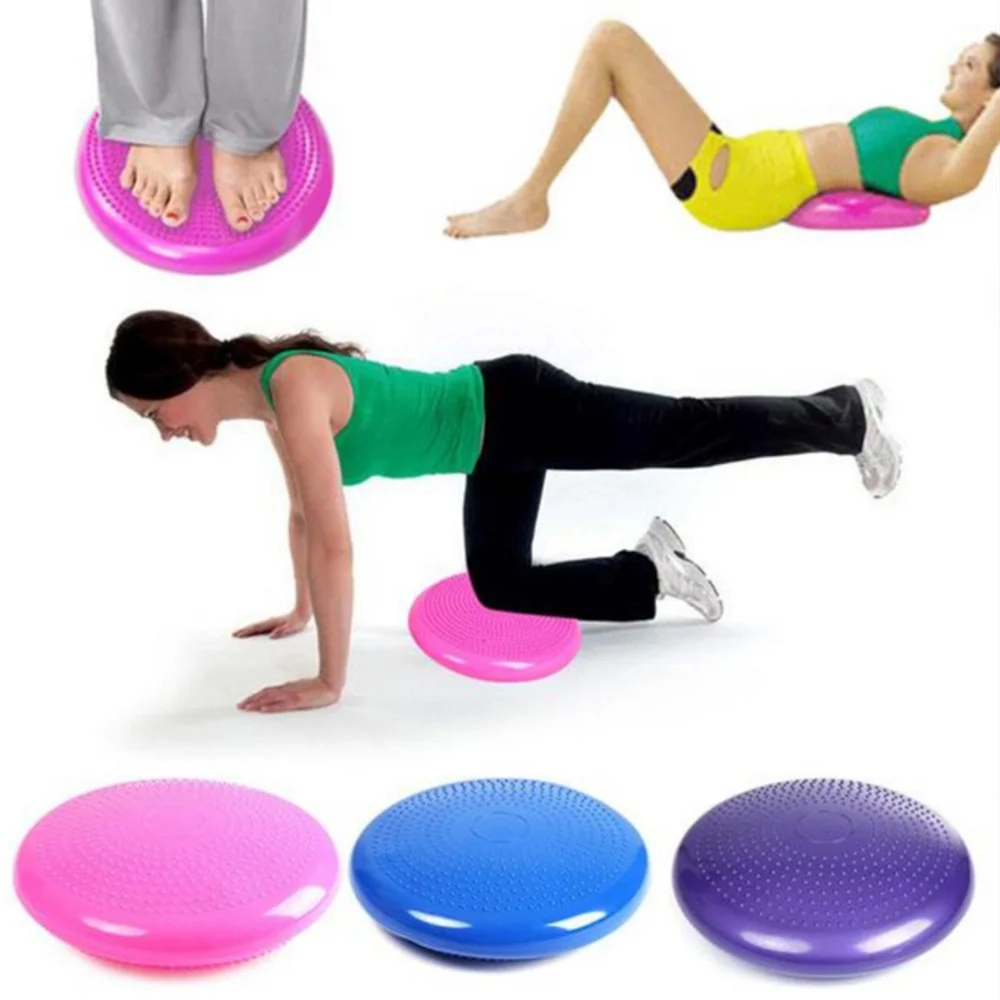 

Inflated Stability Wobble Cushion Extra Thick Core Balance-Disc Wiggle Seat for Improving Core Strength Relieving Back Pain (Pur