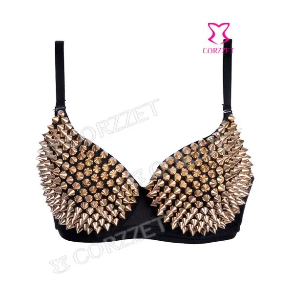Женские сексуальные бюстгальтеры в стиле стимпанк рок универсальные с шипами