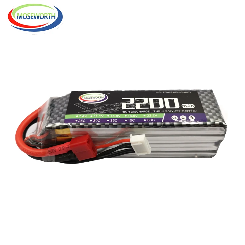 Аккумулятор LiPo 4S 14 8 в 2200 мА · ч 25C для радиоуправляемого вертолета автомобиля