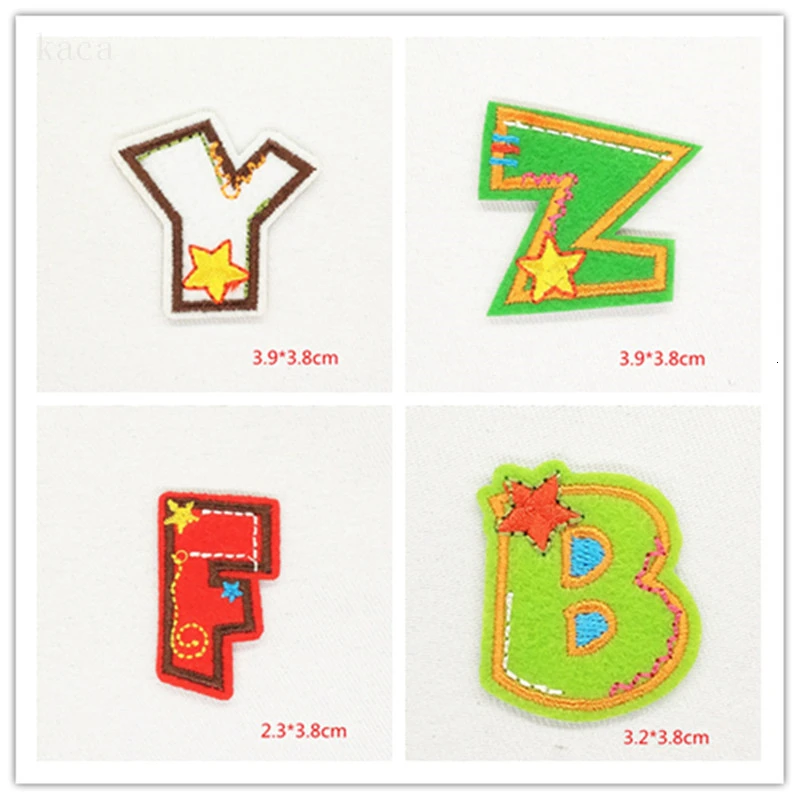 Цветные нашивки с английским алфавитом и буквенным принтом вышитый утюжок для
