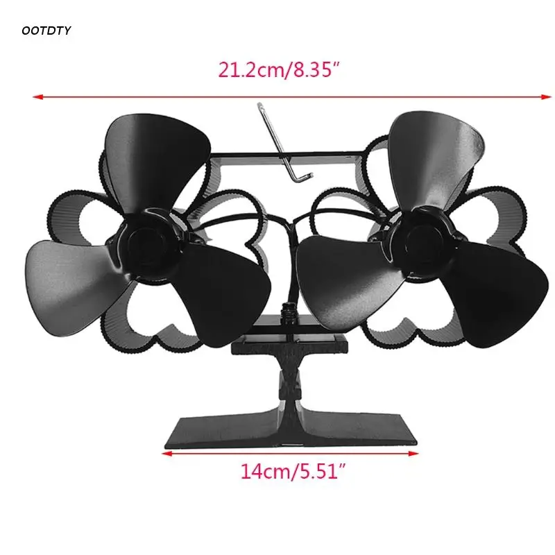 Бесшумный вентилятор с 6 лопастями для дровяной плиты небольшой идеальный