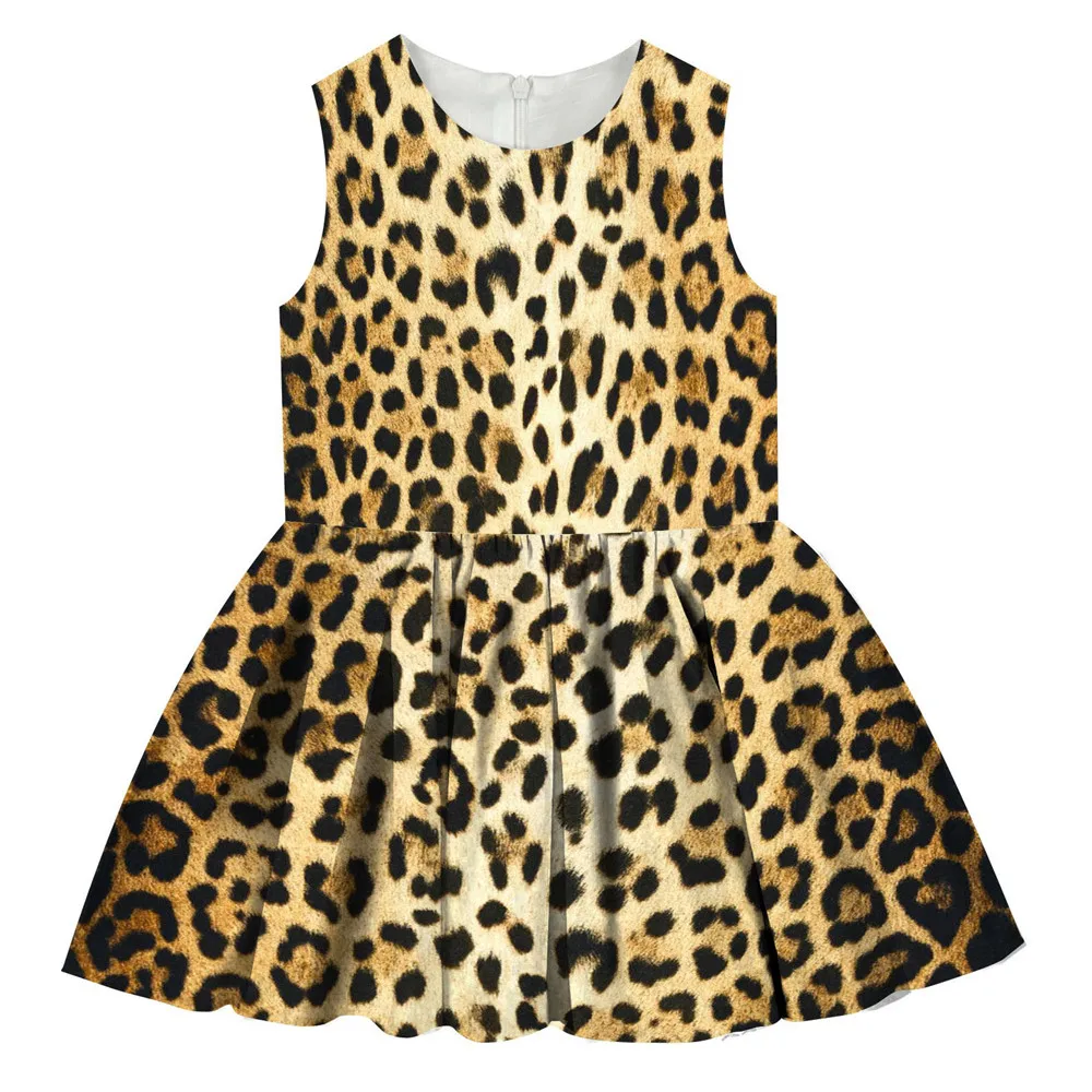 Платья для девочек Новая красивая детская одежда с принтом праздничная