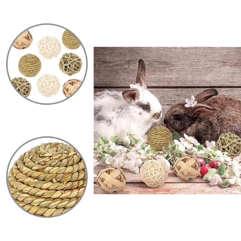 

Exercise Training Long Lasting Gnawing Pet Grass Ball Molar Toy for Rabbit