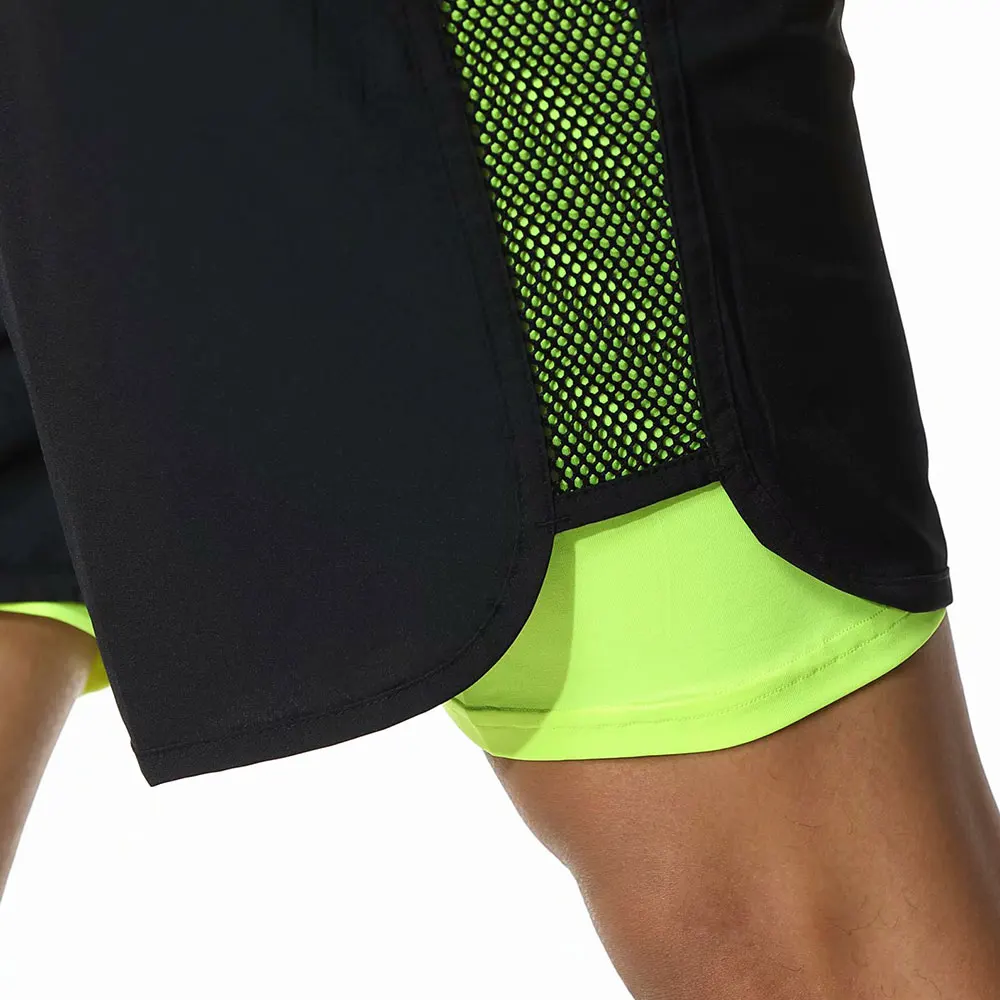Мужские летние шорты для бега мужские спортивные 2 в 1 фитнеса тренировок