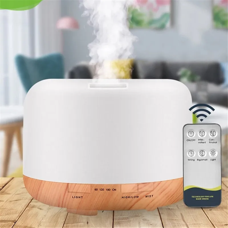 

500ml Ultrasonic Air Humidifier Aroma Essential Oil Diffuser Aromatherapy Hmidificador 7 Color Change LED Night Light For Home