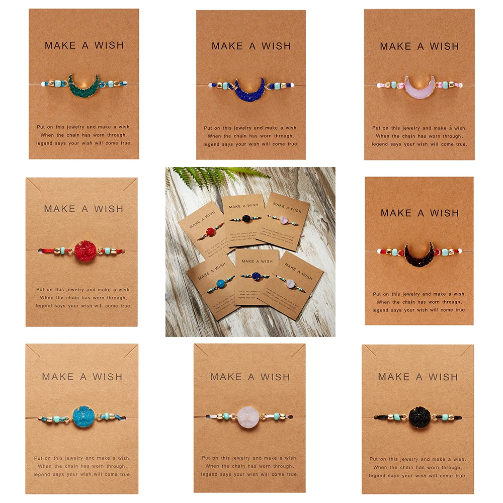 Новая смола кристалл каменный шарик браслет для мужчин и женщин модная обувь