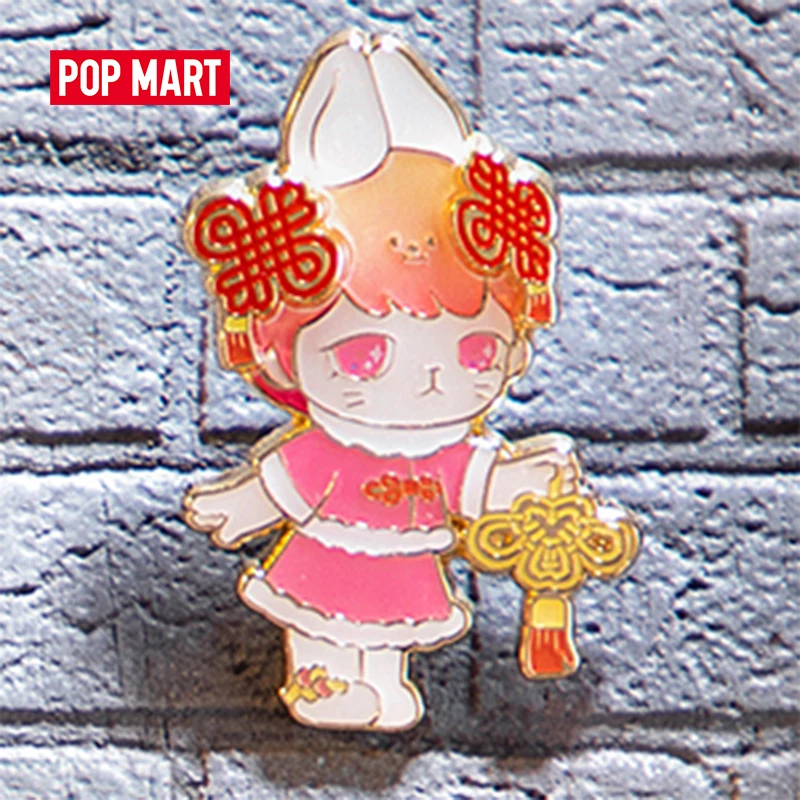 

POP MART Новогодняя серия тигра-фотографический значок, милый подарок для детей, бесплатная доставка