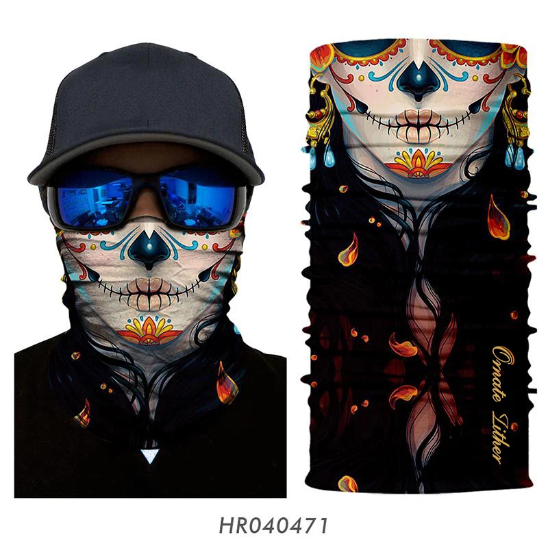 Бесшовная Бандана с объемным рисунком маска повязка Джокер гетры на шею женская