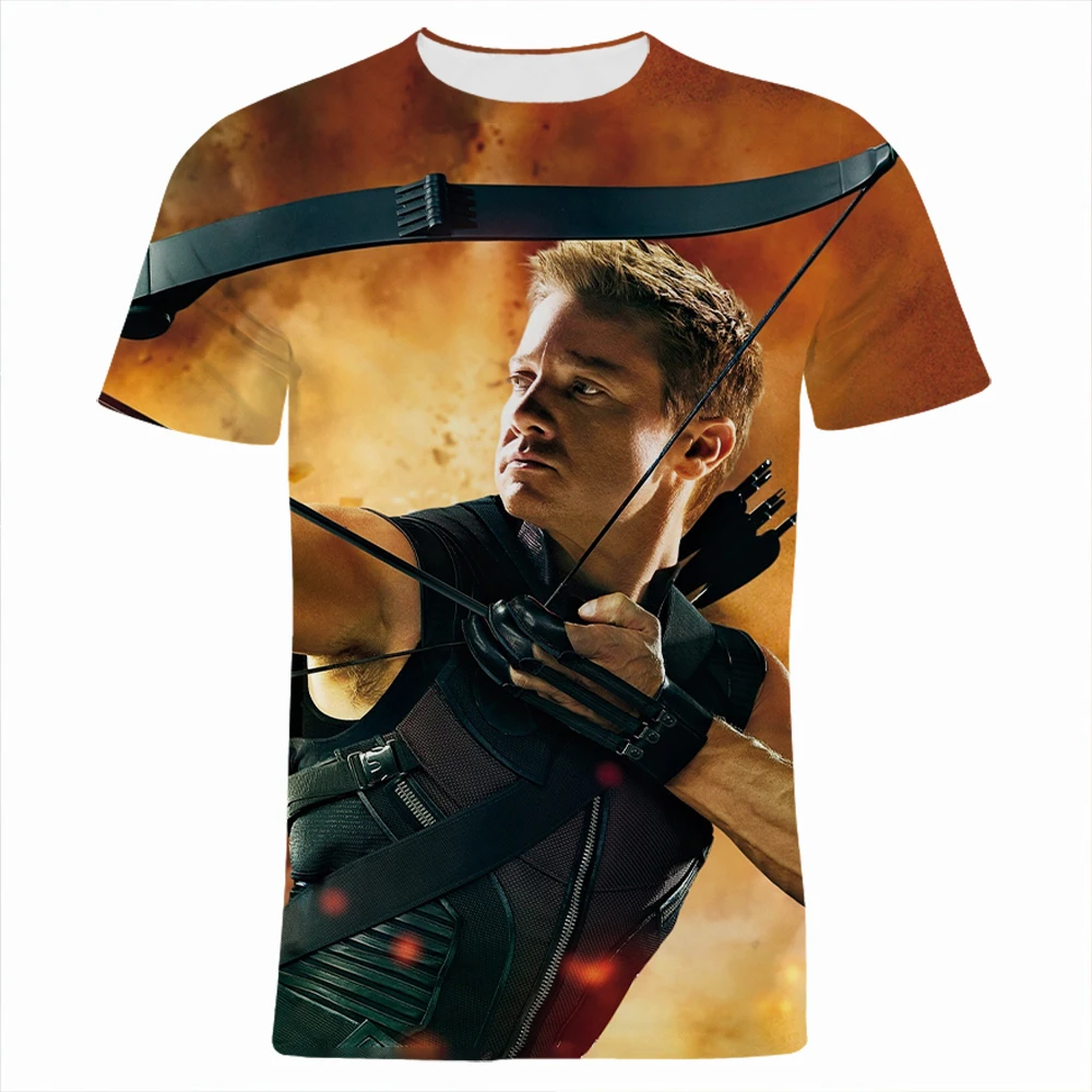 Hawkeye Женская одежда с 3D-принтом Marvel летняя детская футболка коротким рукавом