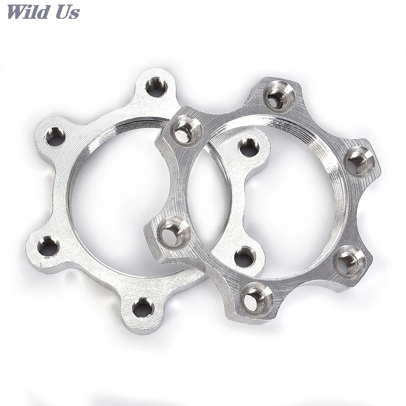 

One Piece Brake Rotors Bike Bicycle Freewheel Threaded Hubs Disk Disc Brake Rotor 6Bolt Flange Adapter Bicycle Parts