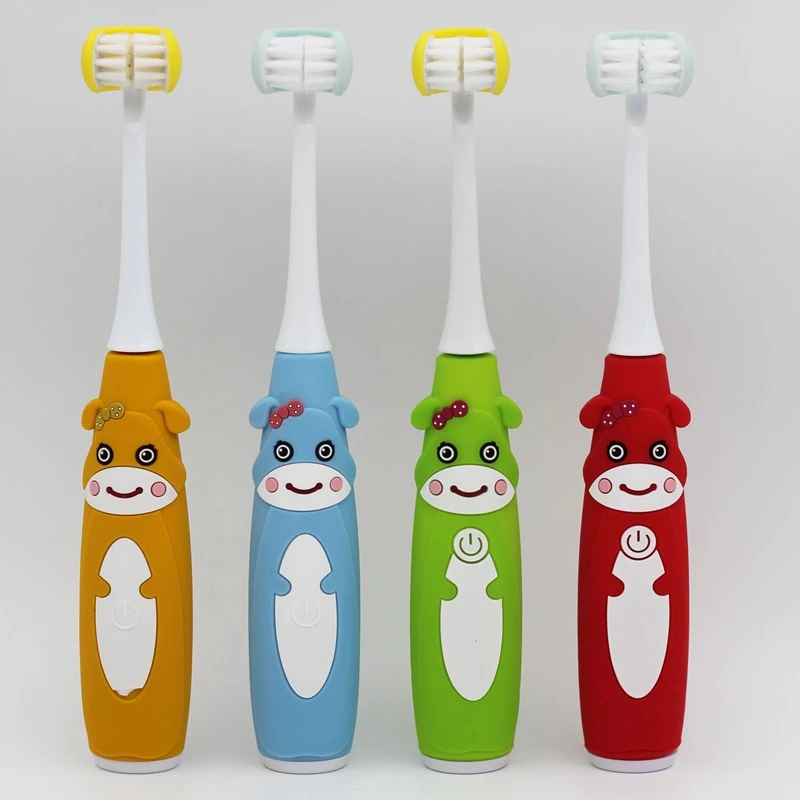 

Горячая 3D сбоку Ультразвуковая электрическая зубная щетка детей USB Перезаряжаемые замена Смарт полости рта очиститель 5 Режим