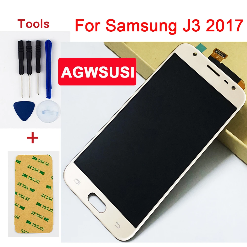 Для Samsung Galaxy J3 J330 sm-j330f J330G Полный ЖК-дисплей панель монитор+ сенсорный экран дигитайзер сенсор Стекло в сборе