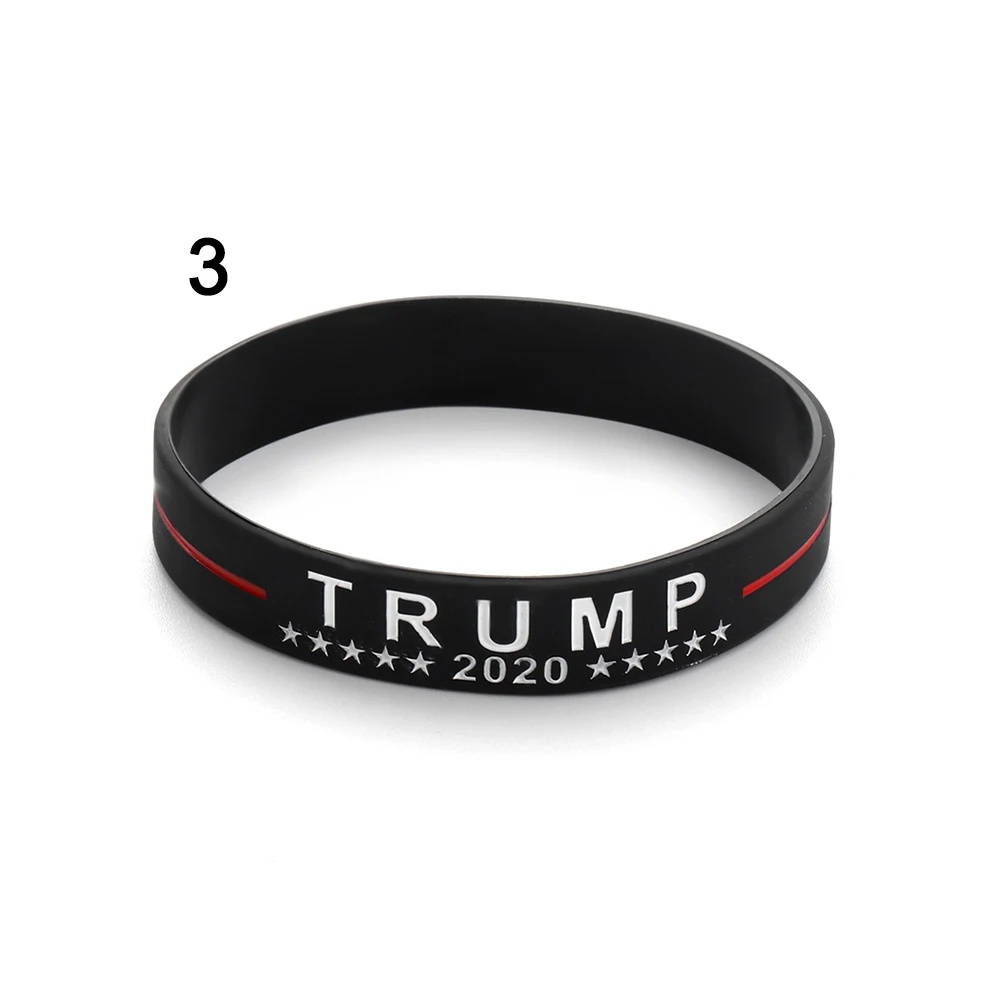 Other-3 1 шт. Trump President силиконовые браслеты модный синий красный разноцветный браслет повседневные унисекс растягивающиеся модные аксессуары - Окраска металла: Other-3