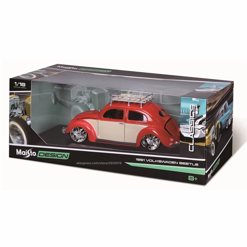

Maisto 1:18 1951 Volkswagen Beetle Die casting Alloy Retro Car Model Classic Car Model Car Decoration Collection gift