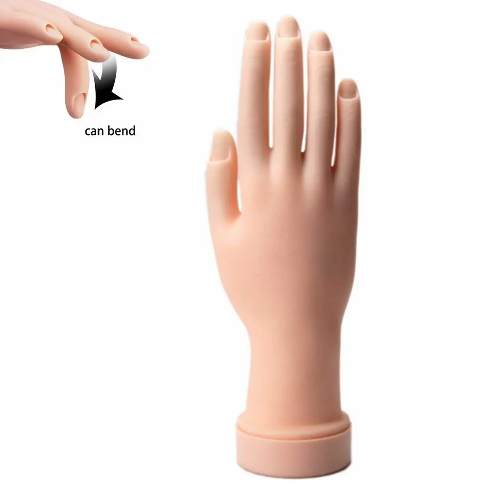 Гибкий дизайн ногтей практика ручной регулируемый модель руки силиконовый