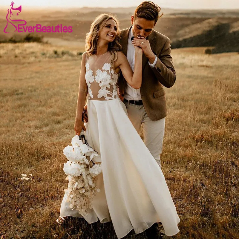 

Beach Wedding Dresses 2020 Vestidos De Noiva Doura Boho Bride Dress Wedding Gowns Robe De Mariee
