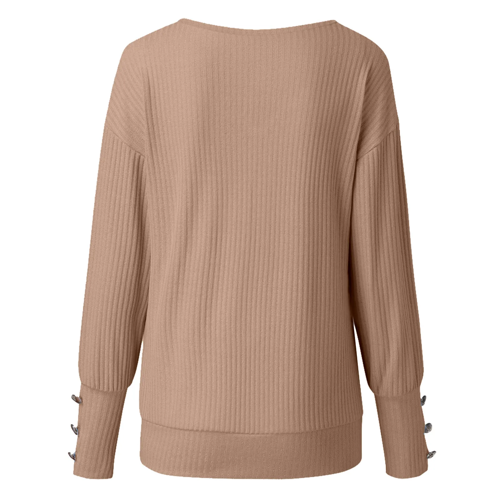 

Fashion Solid Knitted Blouse Shirt Basic Button V-Neck Tops Casual Autumn Winter Ladies Female Women Long Sleeve Blusas Pullover