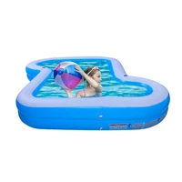 inflatable family lounge pool kiddie water fun pool wading toy suitable for enjoying water fun at home backyard or courtyard