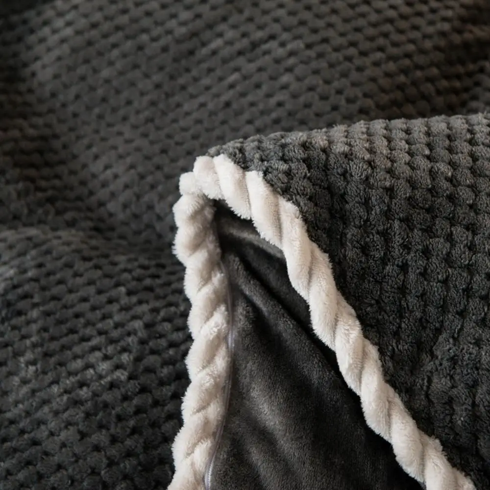 

Home Textiles Dark Gray Winter Flannel Quilt Cover 1pcs Pillow Case Winter bedding sets 4pcs Soft Warm Duvet Cover Flannel Sheet