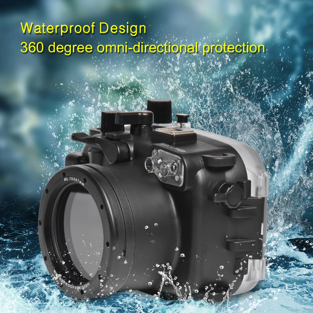 Seafrogs 40m/130ft Underwater Case Diving Waterproof Housing Bag for Canon G7X-III G7X mark III Camera |
