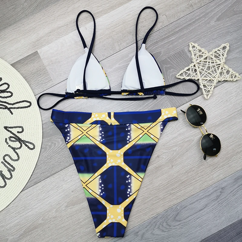 Женский винтажный купальник с завышенной талией и чашками пуш ап|Купальники| |