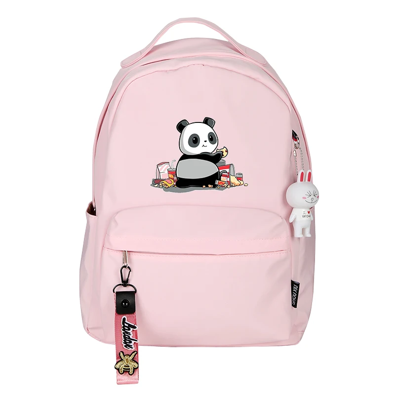Animal Panda Kawaii Women Backpack Pink School Bags for Teenage Girls Mochila Feminina Nylon Laptop Bagpack | Багаж и сумки