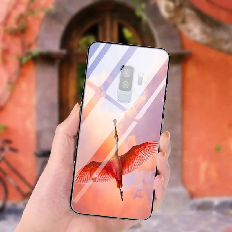 Чехол из закаленного стекла для Samsung Galaxy Note 9 10 20 J4 S8 S9 S10 S10E S20 Plus Lite с Минни Забавные
