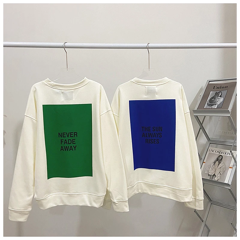 

Толстовка JIL SANDER в английском стиле с буквенным принтом для мужчин и женщин, 100% хлопок, уличная повседневная кофта оверсайз