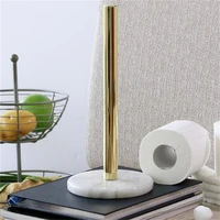stainless steel punch free kitchen european marble vertical paper towel rack countertop creative roll holder