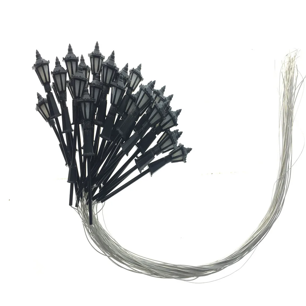 30 шт. 3В 7 см уличный фонарный столб Модель поезда Макет светодиодный Хо ОО весы