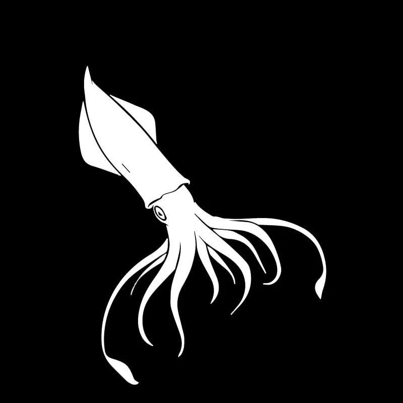 

11*15CM Funny Family Car Body Decoration Squid Pattern Car Stickers Vinyl Decals Black/Silver C30-0271